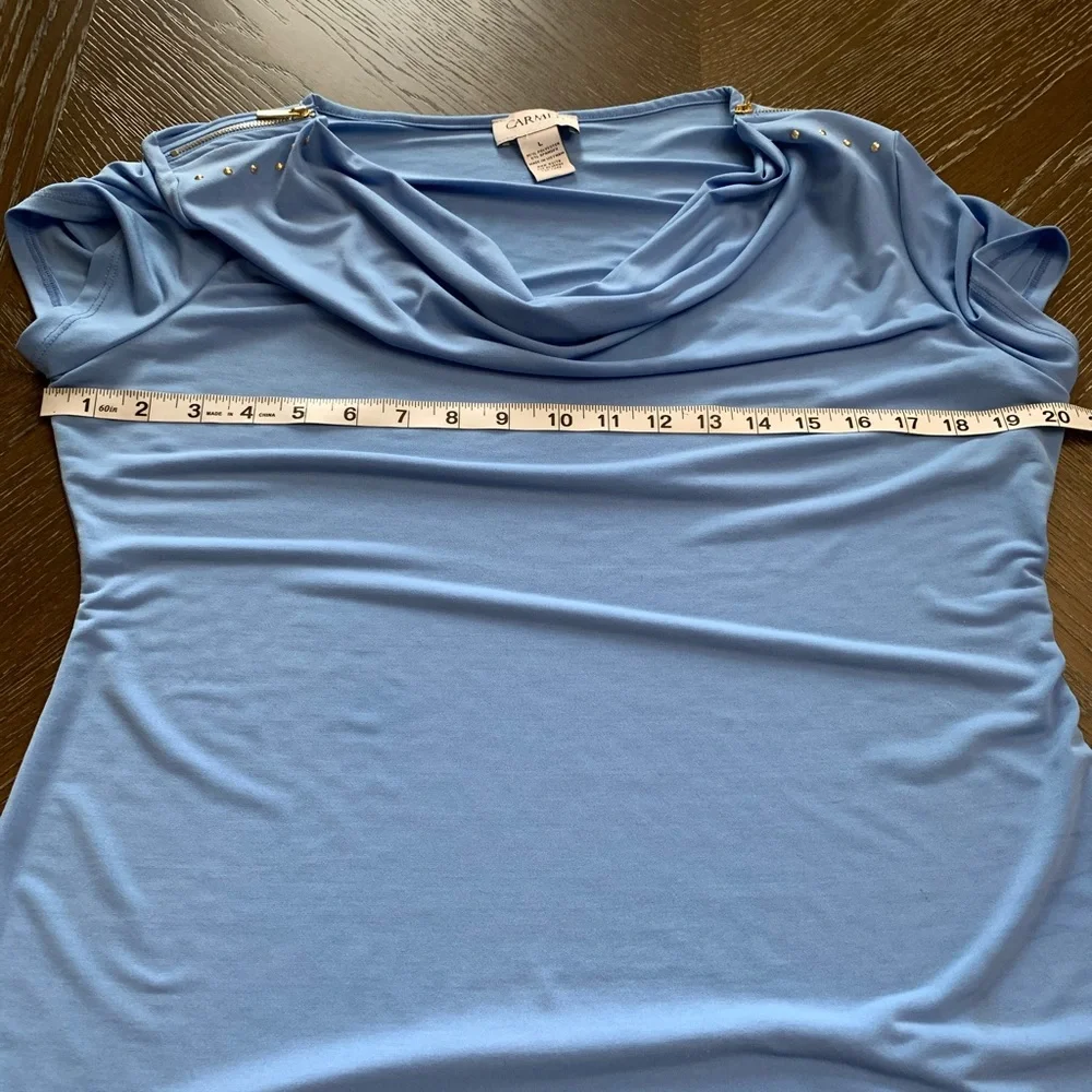 Carmen Marc Valvo blue top - Picture 11 of 11